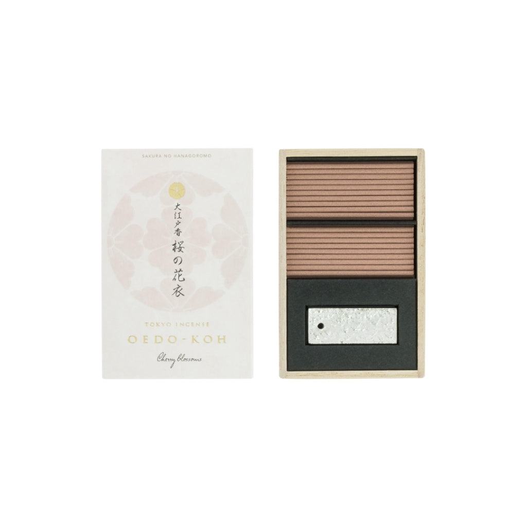 Nippon Kodo - Oedo Incense, Cherry Blossom Kimono, 60 sticks with incense holder included.