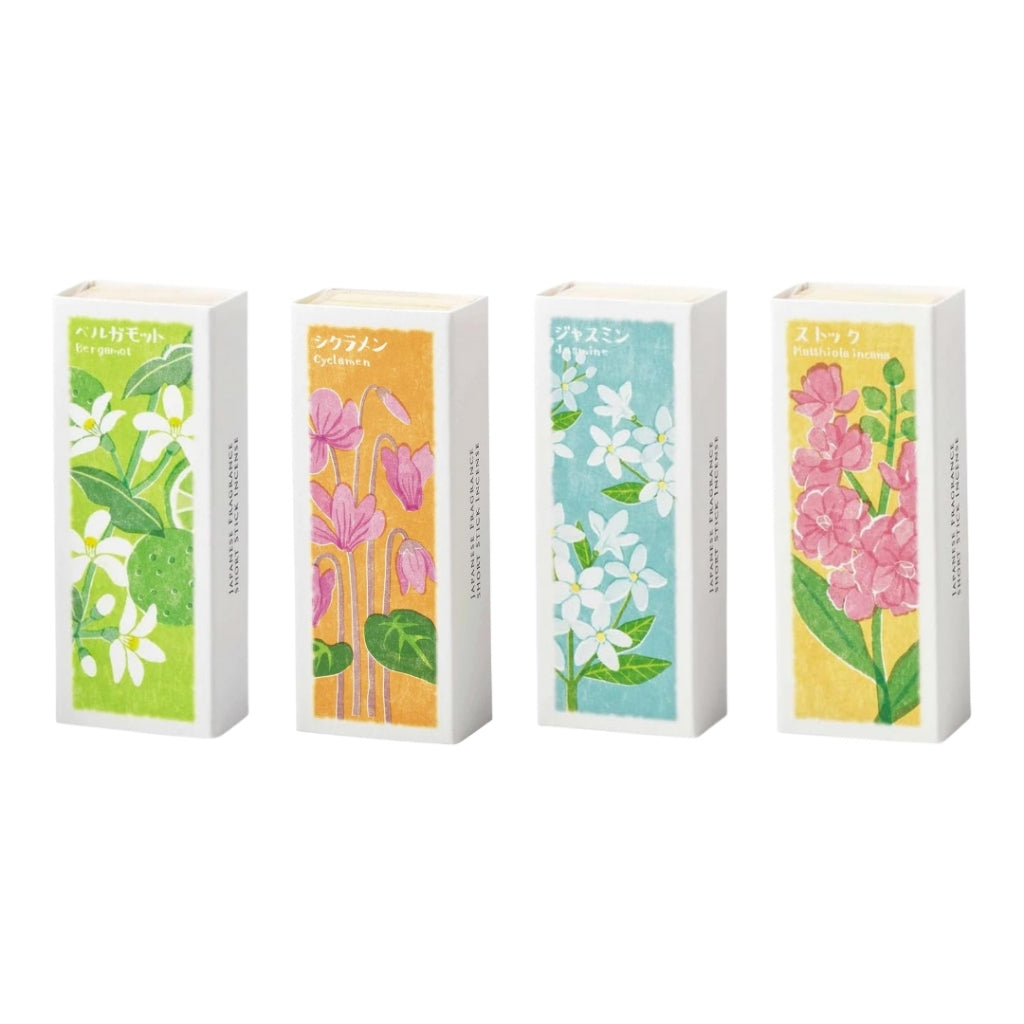 Aromatic Incense: Convey Your Heart with Flowers - Kyoto Kozaido (Bergamot, Cyclamen, Jasmine, Stock, Plumeria, Cherry Blossom, Daphne, Birch, Osmanthus)
