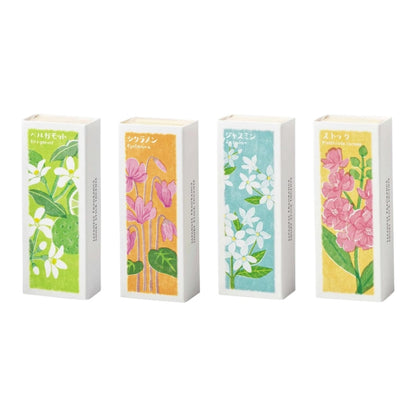 Aromatic Incense: Convey Your Heart with Flowers - Kyoto Kozaido (Bergamot, Cyclamen, Jasmine, Stock, Plumeria, Cherry Blossom, Daphne, Birch, Osmanthus)