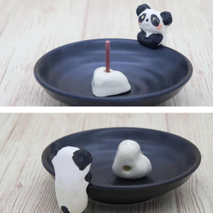 Craftsman House Incense Holder - Japanese Design featuring Adorable Animals