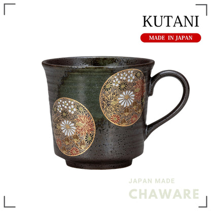 Kutani Ware Mug – Hand-Painted Gold Floral Design | Made in Japan