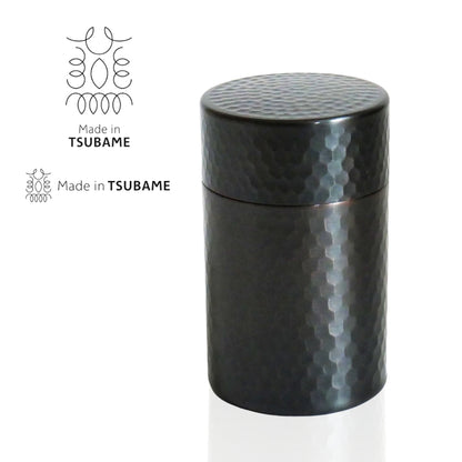 Tea Canister, Copper, Tsubame Sanjo【Seamless Pure Copper / Capacity 110g】Made by Craftsmen in Niigata, with Inner Lid, T