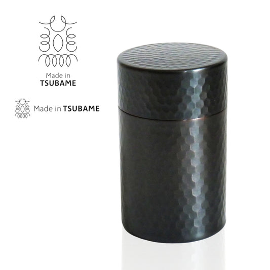 Tea Canister, Copper, Tsubame Sanjo【Seamless Pure Copper / Capacity 110g】Made by Craftsmen in Niigata, with Inner Lid, T