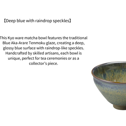 Kyo Ware Matcha Bowl Rainbow Rust Tenmoku Japanese Tea Ceremony