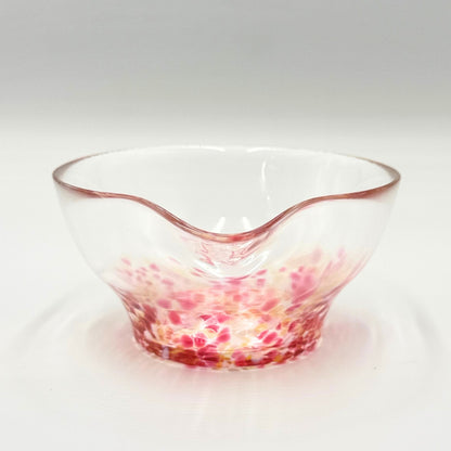 Matsugaoka Glass Katakuchi Matcha Bowl (Sumomo) Handmade Japanese Tea Ceremony Glassware 380cc