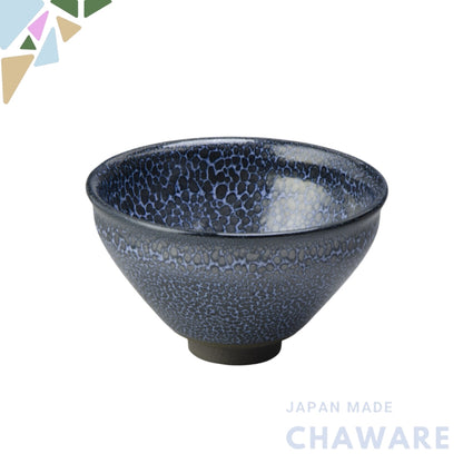 Kyo Ware Matcha Bowl Blue Aka-Arare Tenmoku Japanese Tea Ceremony