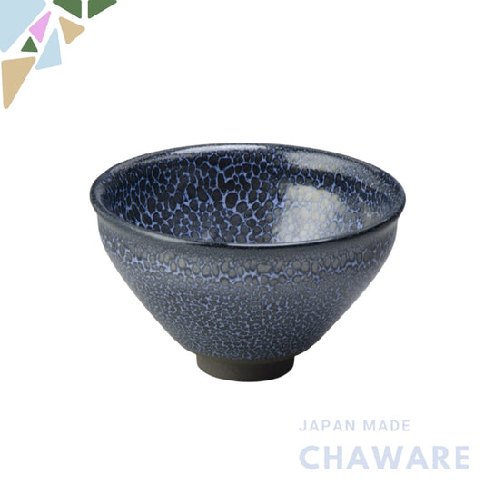 Kyo Ware Matcha Bowl Blue Aka-Arare Tenmoku Japanese Tea Ceremony