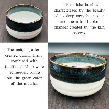 Matcha Bowl Touhou Kon Kiln-Changed Glaze – Japanese Chawan Tea Cup Minoyaki Made in Japan