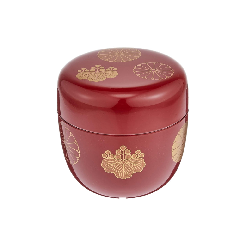 Nakaya Brothers Co. Yamanaka Lacquerware 2.2 Natsume (with inner lid) Black Kodaiji Maki-e 33-4805 and Red Kodaiji Maki-e 33-4804