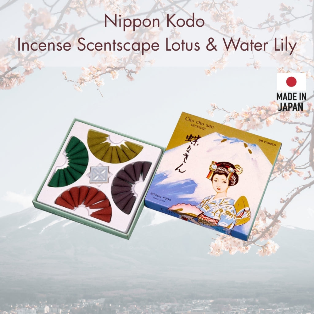 Nippon Kodo Butterfly Incense Cones, 36 pieces with incense holder included.