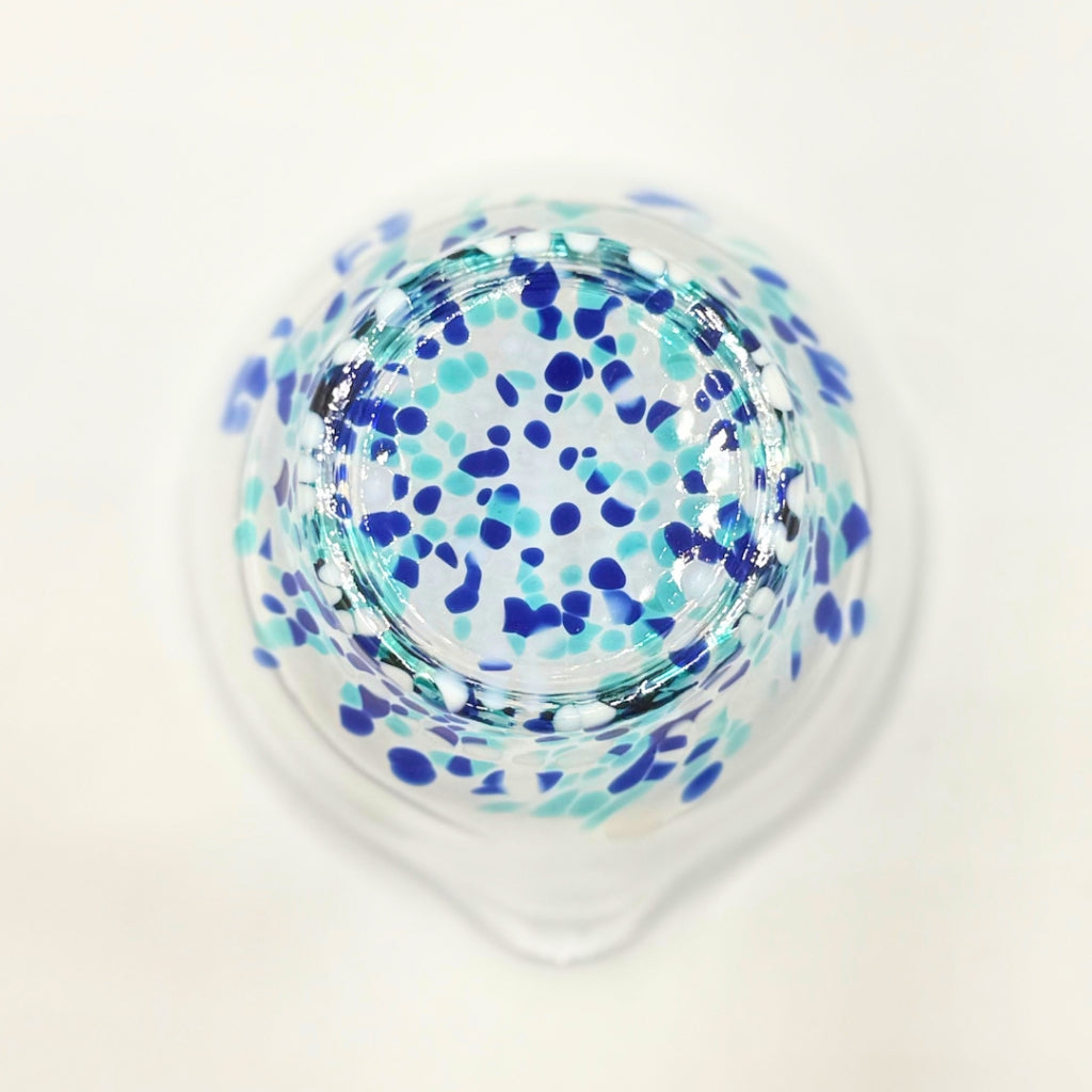 Matsugaoka Glass Katakuchi Matcha Bowl (Umi), Handmade in Japan, 380cc, Tea Ceremony