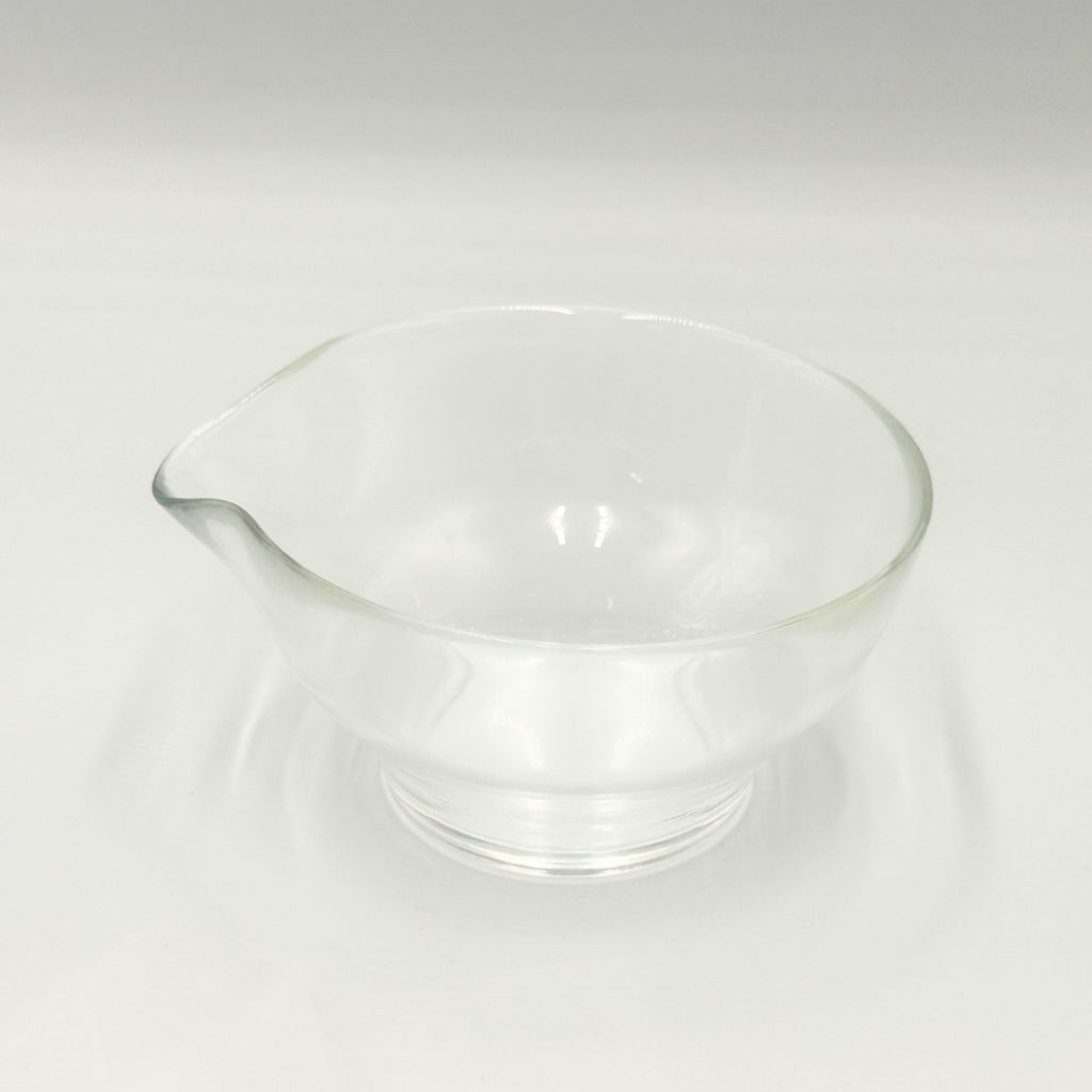 Matsugaoka Glass Katakuchi Matcha Bowl Clear | Handmade Japanese Tea Ceremony Chawan 380cc