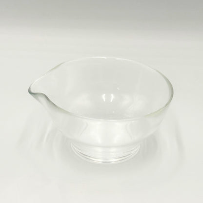 Matsugaoka Glass Katakuchi Matcha Bowl Clear | Handmade Japanese Tea Ceremony Chawan 380cc