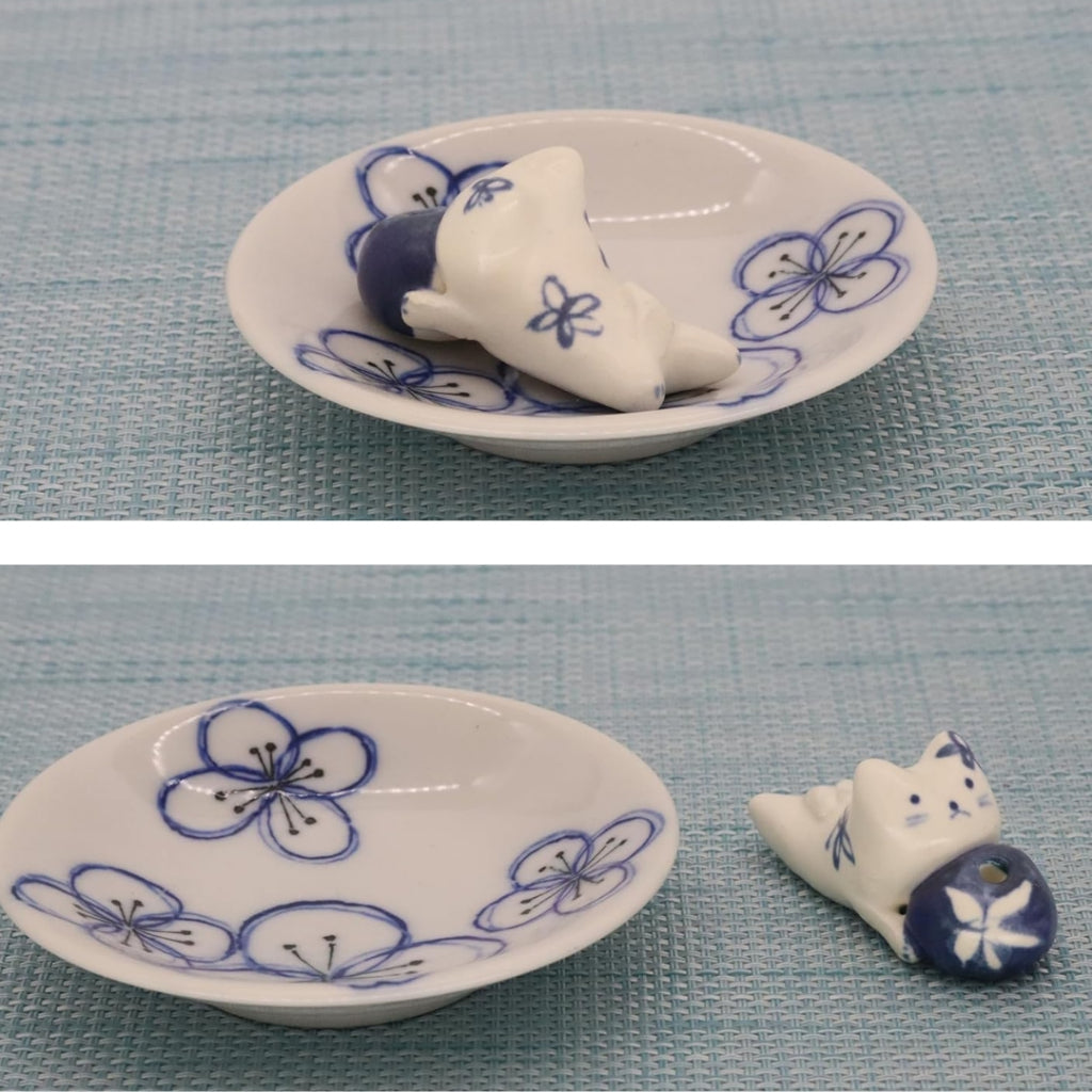 Craftsman House Incense Holder - Japanese Design featuring Adorable Animals