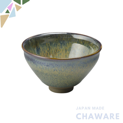 Kyo Ware Matcha Bowl Rainbow Rust Tenmoku Japanese Tea Ceremony