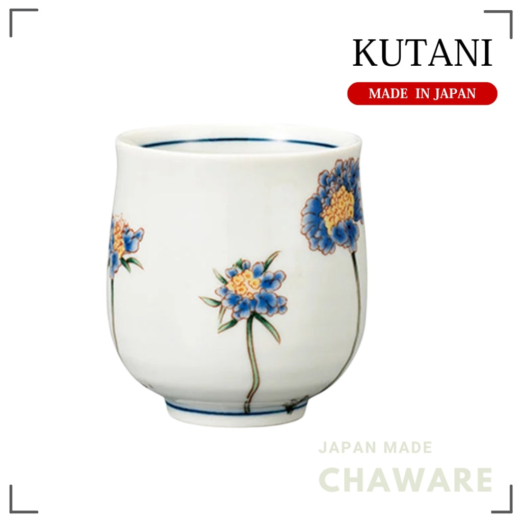 Kutani Ware Yunomi Tea Cup – Japanese Bellflower (October) | Made in Japan