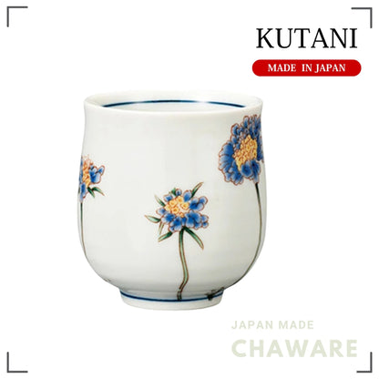 Kutani Ware Yunomi Tea Cup – Japanese Bellflower (October) | Made in Japan