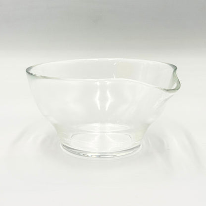 Matsugaoka Glass Katakuchi Matcha Bowl Clear | Handmade Japanese Tea Ceremony Chawan 380cc
