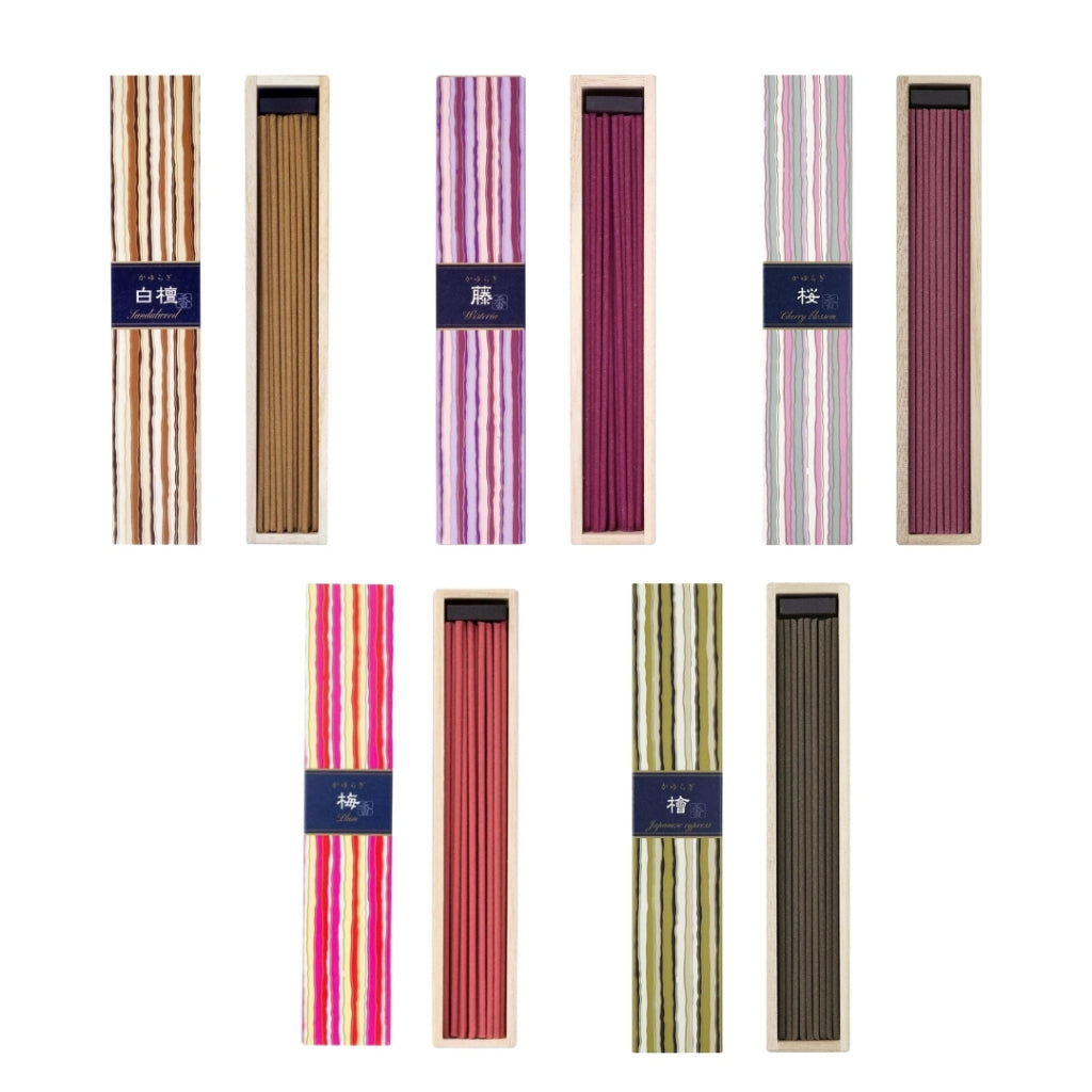Nippon Kodo Kayuragi Scented Stick Collection with Holder - 40 Sticks per Variety
