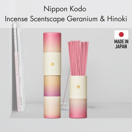 Incense Scentscape Geranium & Hinoki 30 sticks 38222 Nippon Kodo Made in Japan