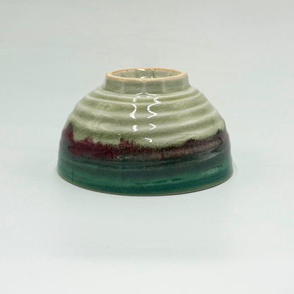 Japanese Matcha Bowl Shinsha Red Glaze Chawan Ceramic Tea Cup 12.7cm Made in Japan