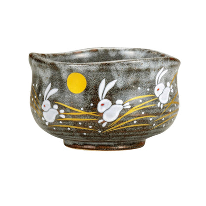 Kutani Ware Matcha Bowl "Hane Usagi" K3-0824