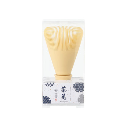 Japanese Tea Whisk, Made in Japan, 100 Stems, White Bamboo Color, Unbreakable Resin, Ideal for Tea Ceremony Practice and Matcha Lattes