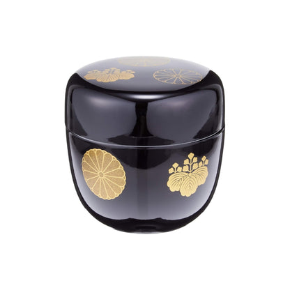Nakaya Brothers Co. Yamanaka Lacquerware 2.2 Natsume (with inner lid) Black Kodaiji Maki-e 33-4805 and Red Kodaiji Maki-e 33-4804