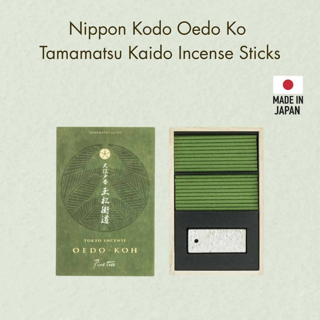 Nippon Kodo Oedo Ko Tamamatsu Kaido Incense Sticks (60 pieces) with Incense Holder
