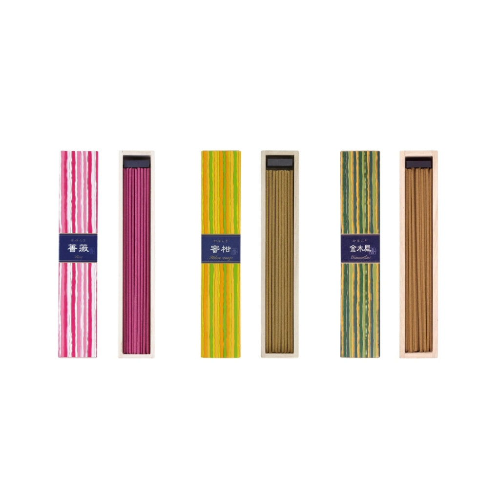 Nippon Kodo Kayuragi Scented Stick Collection with Holder - 40 Sticks per Variety