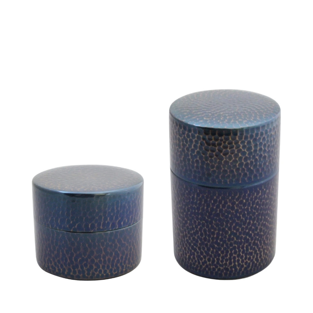 Shinkodo Made in Japan Pure Copper Tea Canister (Large/Medium) with Hammered Finish and Gift Wrapping Available