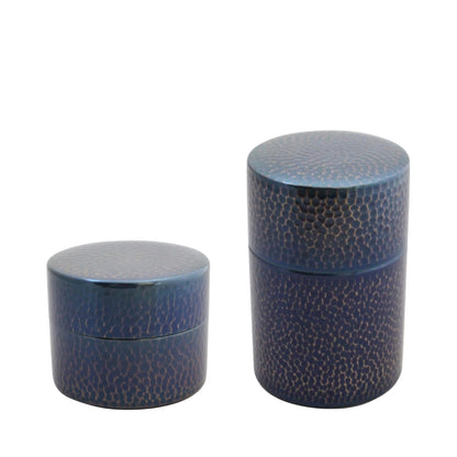 Shinkodo Made in Japan Pure Copper Tea Canister (Large/Medium) with Hammered Finish and Gift Wrapping Available