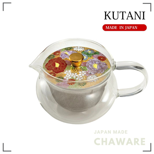 Kutani Ware NAGOMI Teapot Kin Kazari Red | Made in Japan