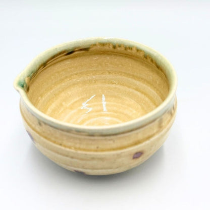 Japanese Mino Ware Matcha Bowl with Spout | Pouring Chawan for Matcha Latte | 570cc Ceramic