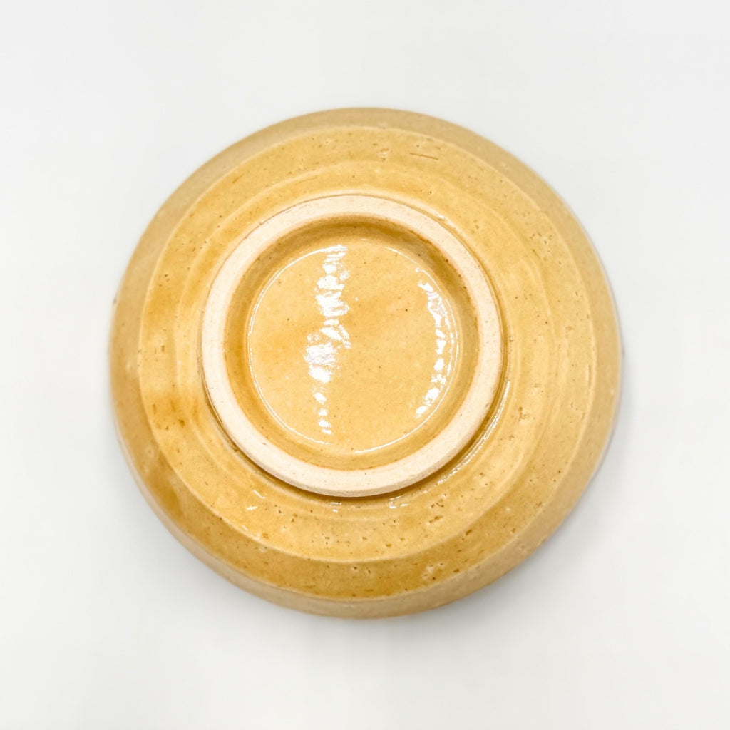 SAI-KATAKUCHI Amber Matcha Bowl 600ml Mino Ware Handcrafted Japanese Ceramic Pouring Tea Bowl