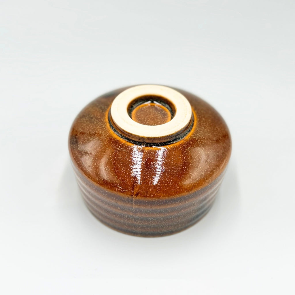 Japanese Mino Ware Matcha Bowl Ame Crystal Glaze Porcelain Chawan Tea Ceremony Made in Japan