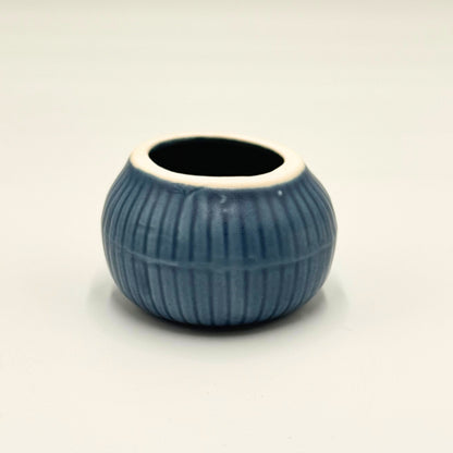 Japanese Mino Ware Navy Chasen Stand Holder Matcha Whisk Reshaper Ceramic Tea Accessory