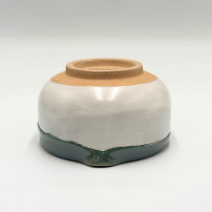 Japanese Handmade Matcha Bowl Wakakusa ME-GU-RI Series Katakuchi Pottery 350ml Tea Ceremony