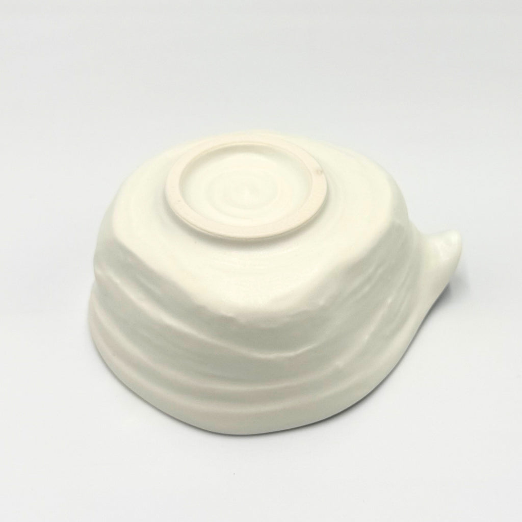Shirayuki Katakuchi Matcha Bowl Mino Ware Japanese Ceramic Tea Bowl Handcrafted in Japan