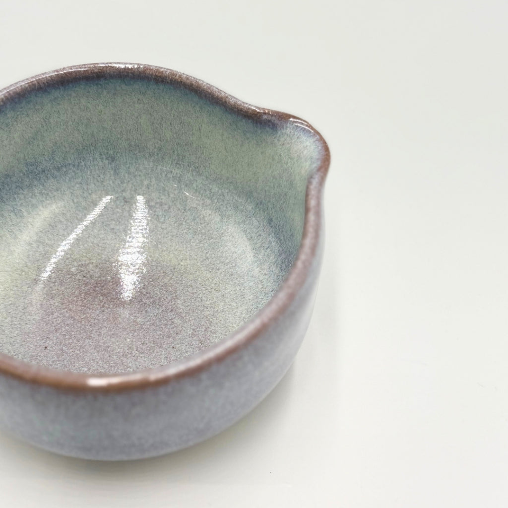 Japanese Handmade Matcha Bowl Katakuchi Haigasumi Ash Mist 350ml Ceramic Tea Ceremony
