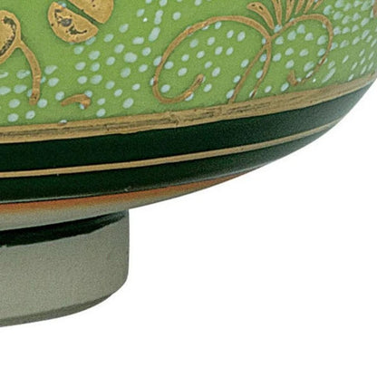 Kutani Ware Matcha Bowl Shiro Chibu Tessen Green Japanese Tea Ceremony Handcrafted Ceramic