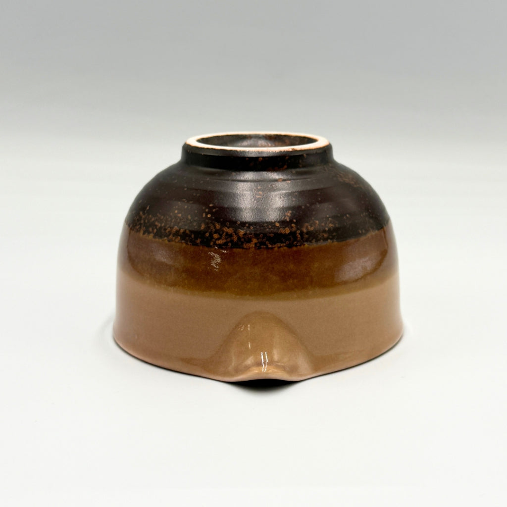 Japanese Mino Ware Peach Glaze Katakuchi Matcha Bowl | Handcrafted Ceramic Tea Bowl Made in Japan