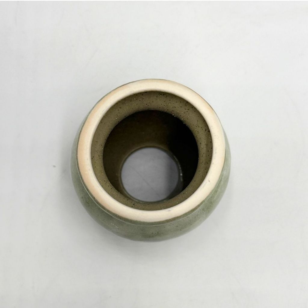 Mino Ware Green Shino Tataki Chasen Reshaper Stand Japanese Matcha Tea Ceremony Whisk Holder Japan