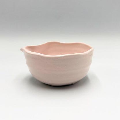 Japanese Mino Ware Matcha Bowl Set 5pcs - Usumomo Pink Chawan Chasen Whisk Tea Scoop Strainer