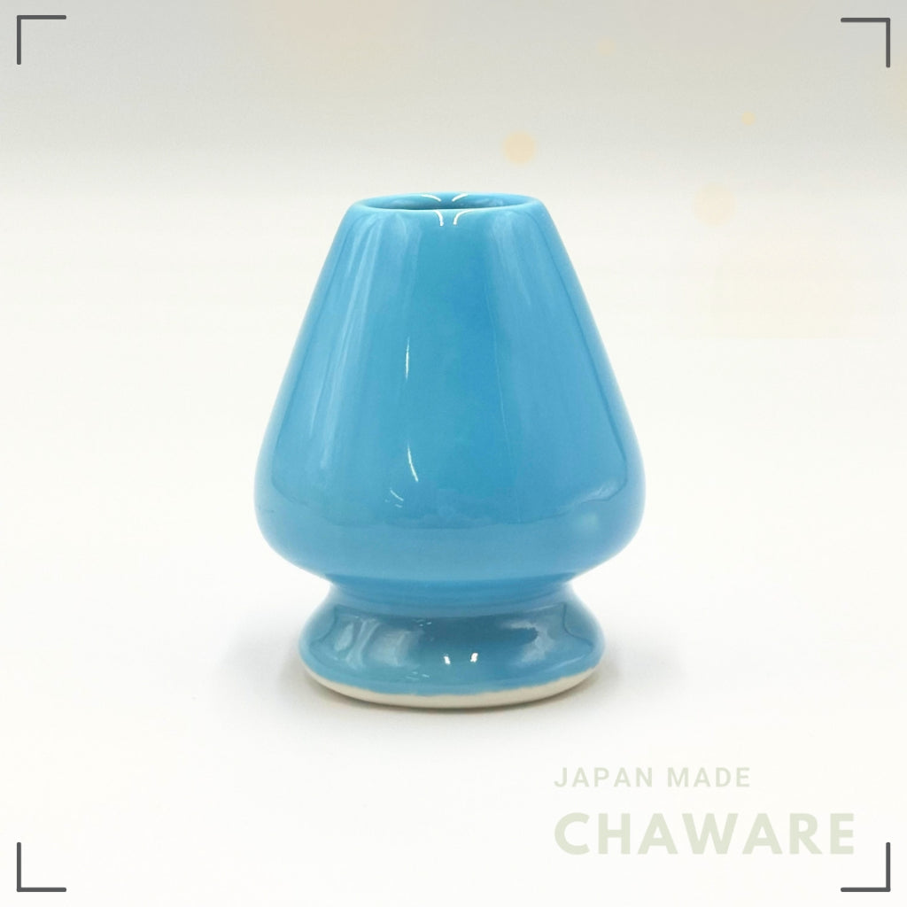 Chasen Reshaper Mino Ware Made in Japan | Matcha Whisk Holder Stand Blue Ceramic Tea Ceremony