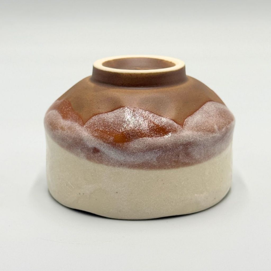 Shiroyama Sakura Mini Matcha Bowl Mino Ware Japanese Ceramic Tea Cup Handcrafted in Japan