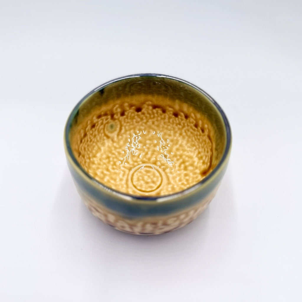 Irabo Oribe Matcha Bowl Chawan Mino Ware Handcrafted Japanese Ceramic Tea Bowl