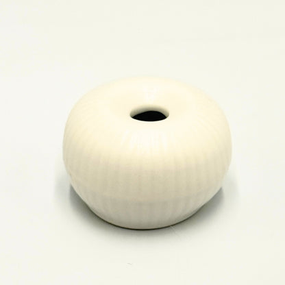 Japanese Mino Ware White Chasen Stand Round Porcelain Matcha Whisk Holder Made in Japan