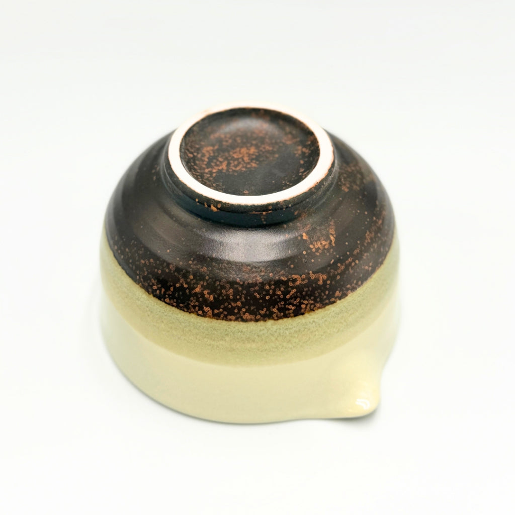 Japanese Mino Ware White Glaze Katakuchi Matcha Bowl Handcrafted Ceramic Tea Cup Made in Japan