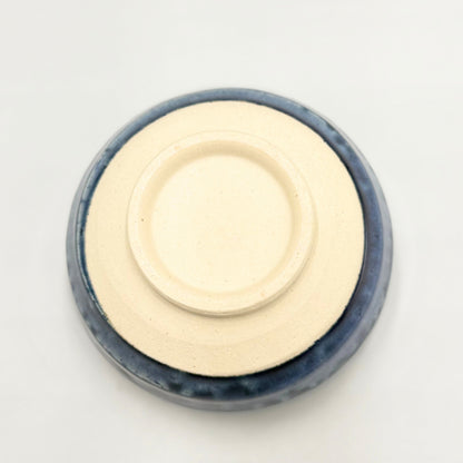 SAI-KATAKUCHI Matcha Bowl Sokon Blue Japanese Mino Ware Handcrafted Ceramic Tea Bowl 600ml